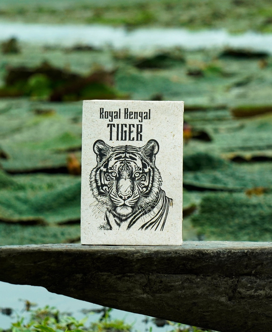 "Royal Bengal Tiger Print", Plain Journal, Handmade From Water Hyacinth